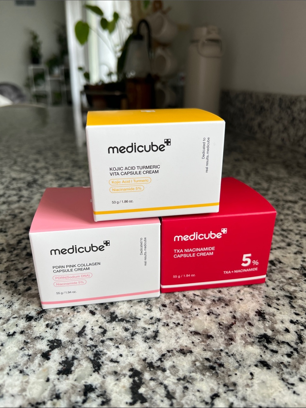 Medicube Capsule Cream Trio — Yellow, Pink, Red Brightening Moisturizers